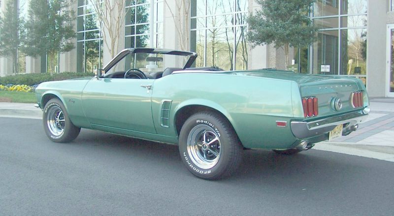 1969 Mustang Convertible in beautiful original color Silver Jade