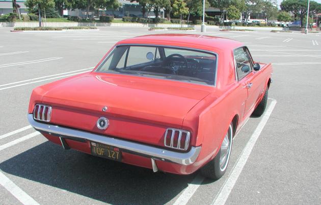 1965 Mustang in Poppy Red