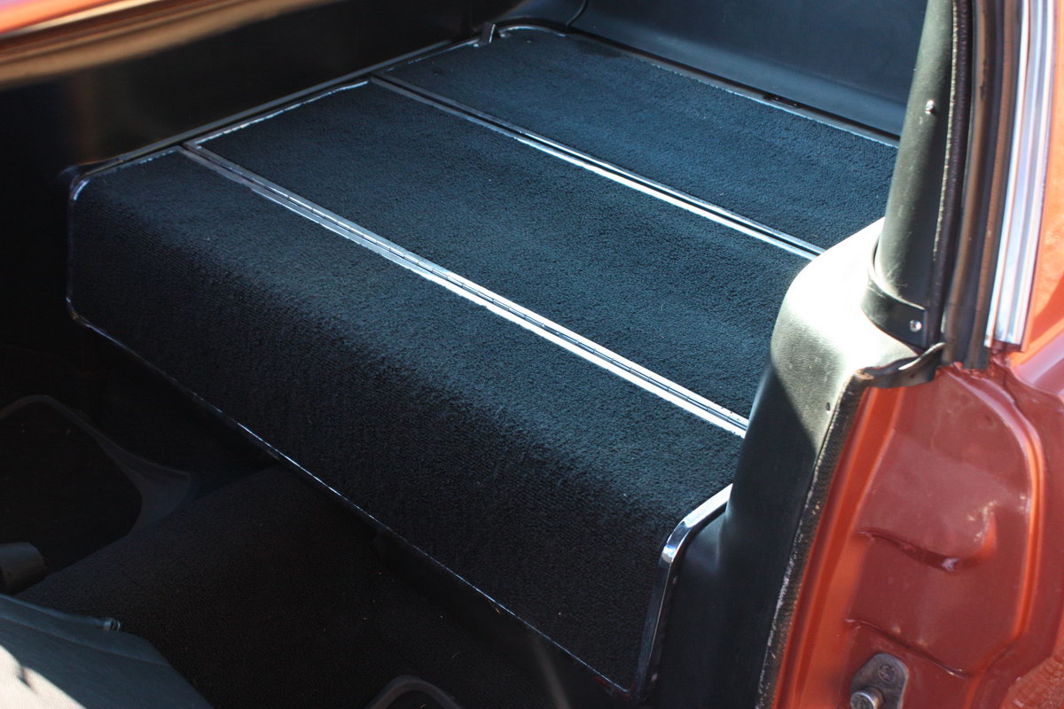 Mustang fold down seat & trap door